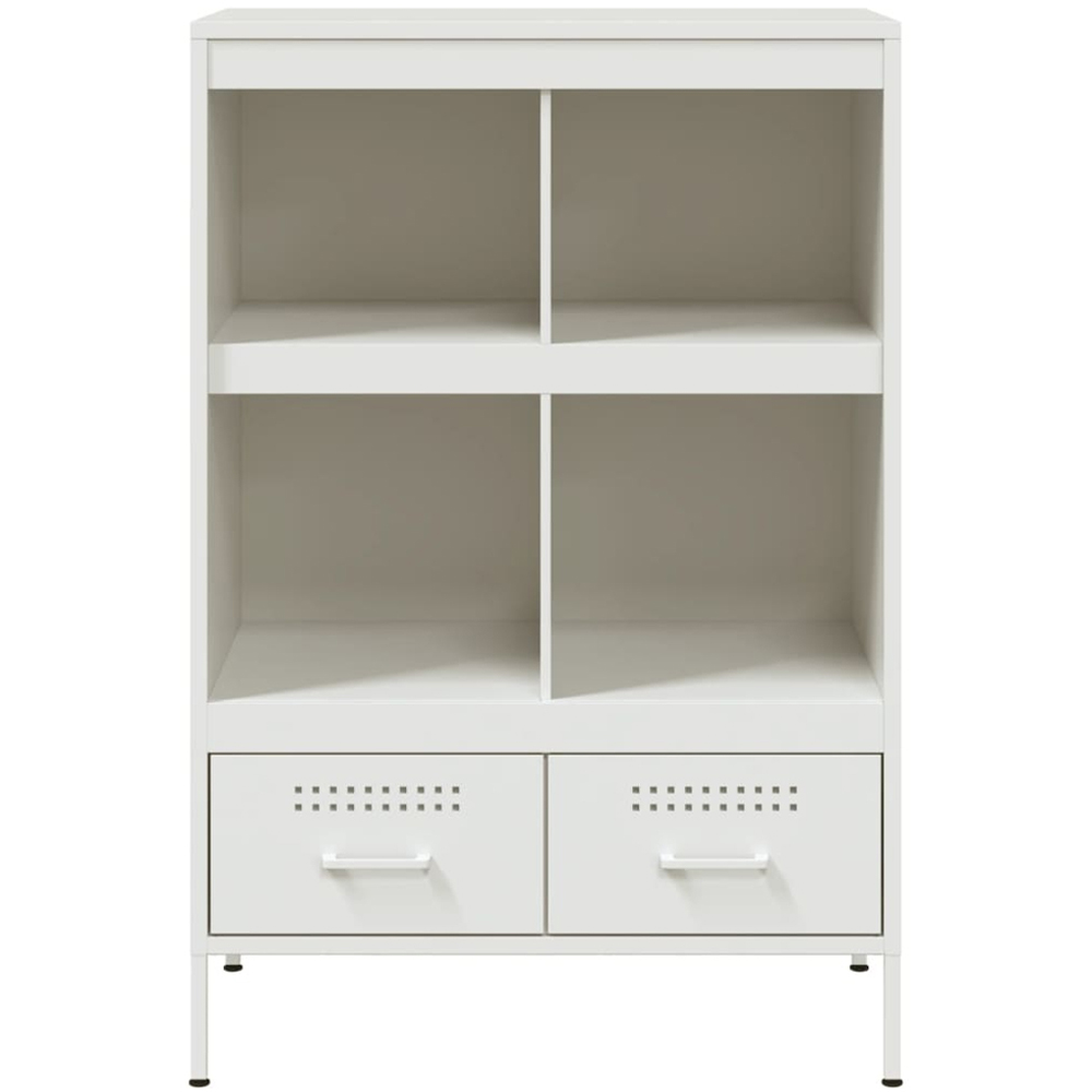 vidaXL 2 Drawer 4 Shelf White Highboard Image 6