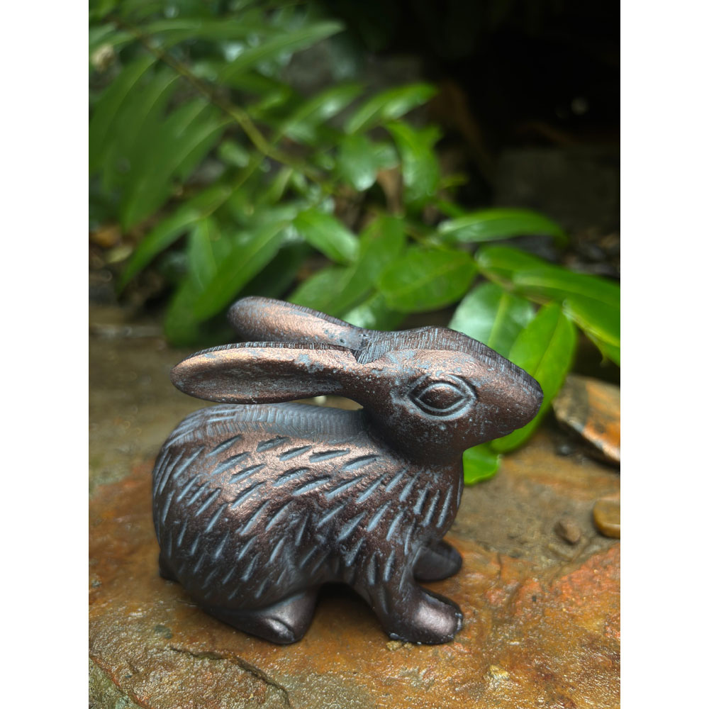 Inspirational Gifting Baby Rabbit Polystone Resin Garden Ornament Image 4