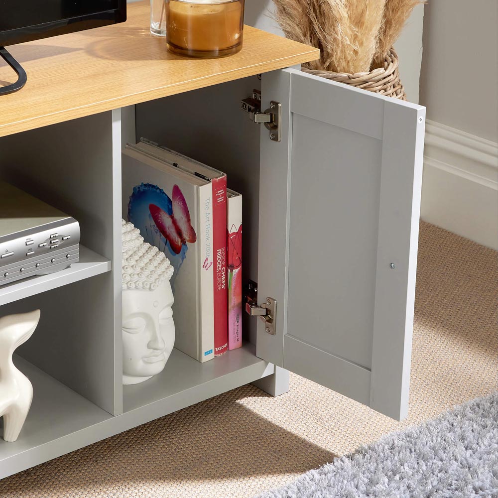 Home Source Camden 2 Door 2 Shelf TV Stand with Cable Management Image 3
