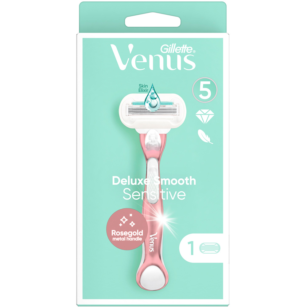 Venus Deluxe Smooth Women's Sensitive Rose Gold Razor 1 Blade  Image 2