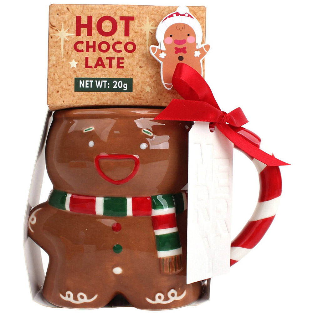 Gingerbread Mug with Hot Chocolate - Brown Image