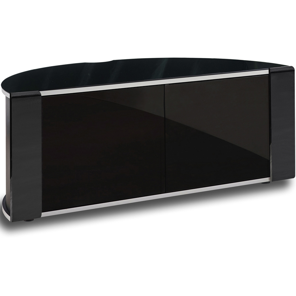 MDA Designs Sirius 850 2 Door Black TV Cabinet Image 2