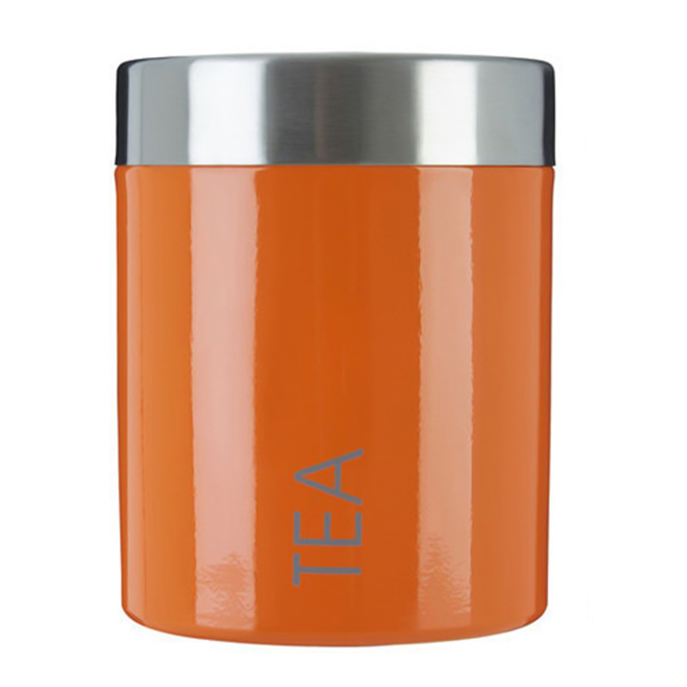 Premier Housewares Orange Enamel Tea Coffee and Sugar Set Image 2