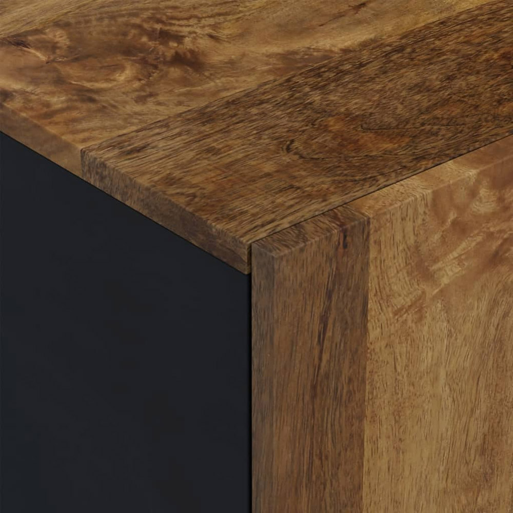 vidaXL Single Door 2 Open Shelf Honey Brown Solid Wood Mango TV Cabinet Image 7