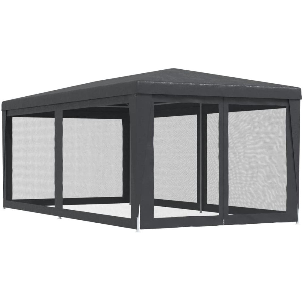 vidaXL 3 x 6m Anthracite Party Tent with Mesh Sidewalls Image 5