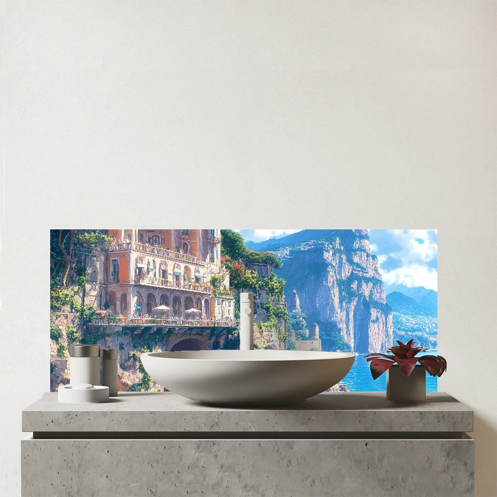 Warren Reed Designer Sorrento by the Sea Bathroom Splashback 25 x 60cm Image 1