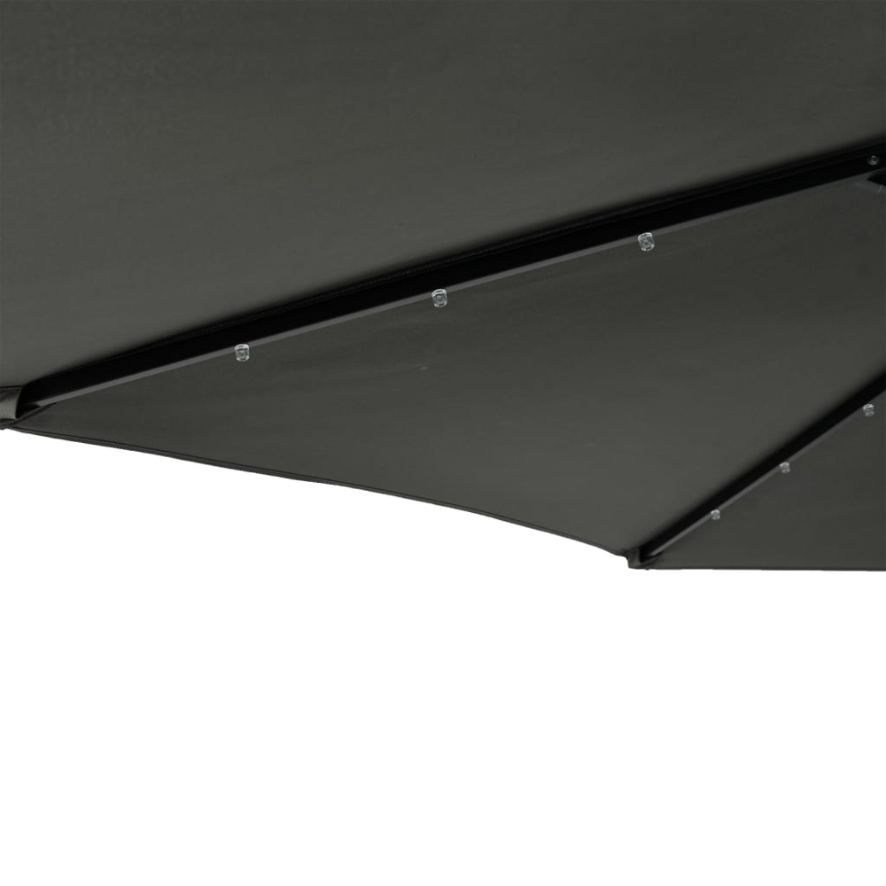 vidaXL Anthracite LED Light Garden Parasol with Steel Pole 2.25m Image 7