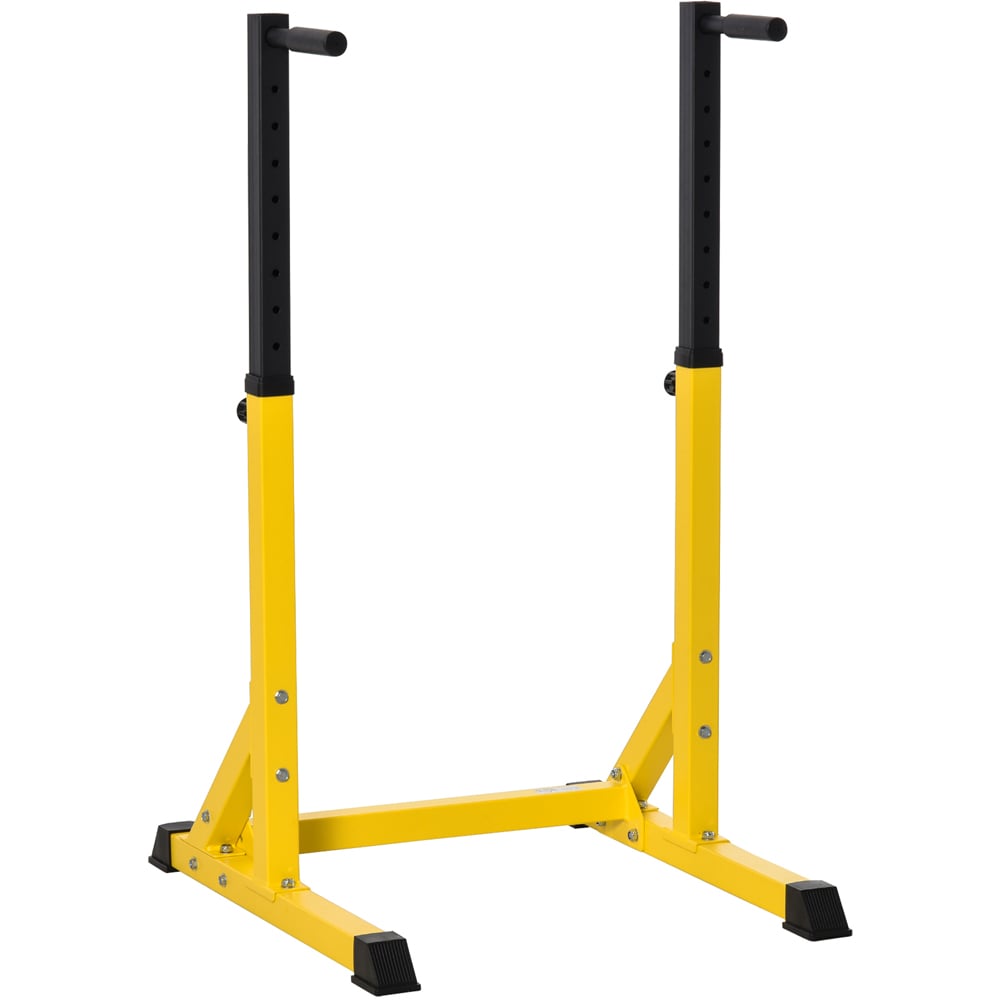 HOMCOM Adjustable Dip Station Chin Up Parallel Bars Image 1