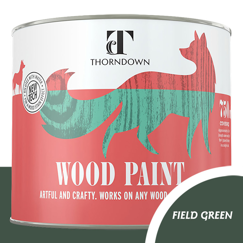 Thorndown Field Green Satin Wood Paint 750ml Image 3