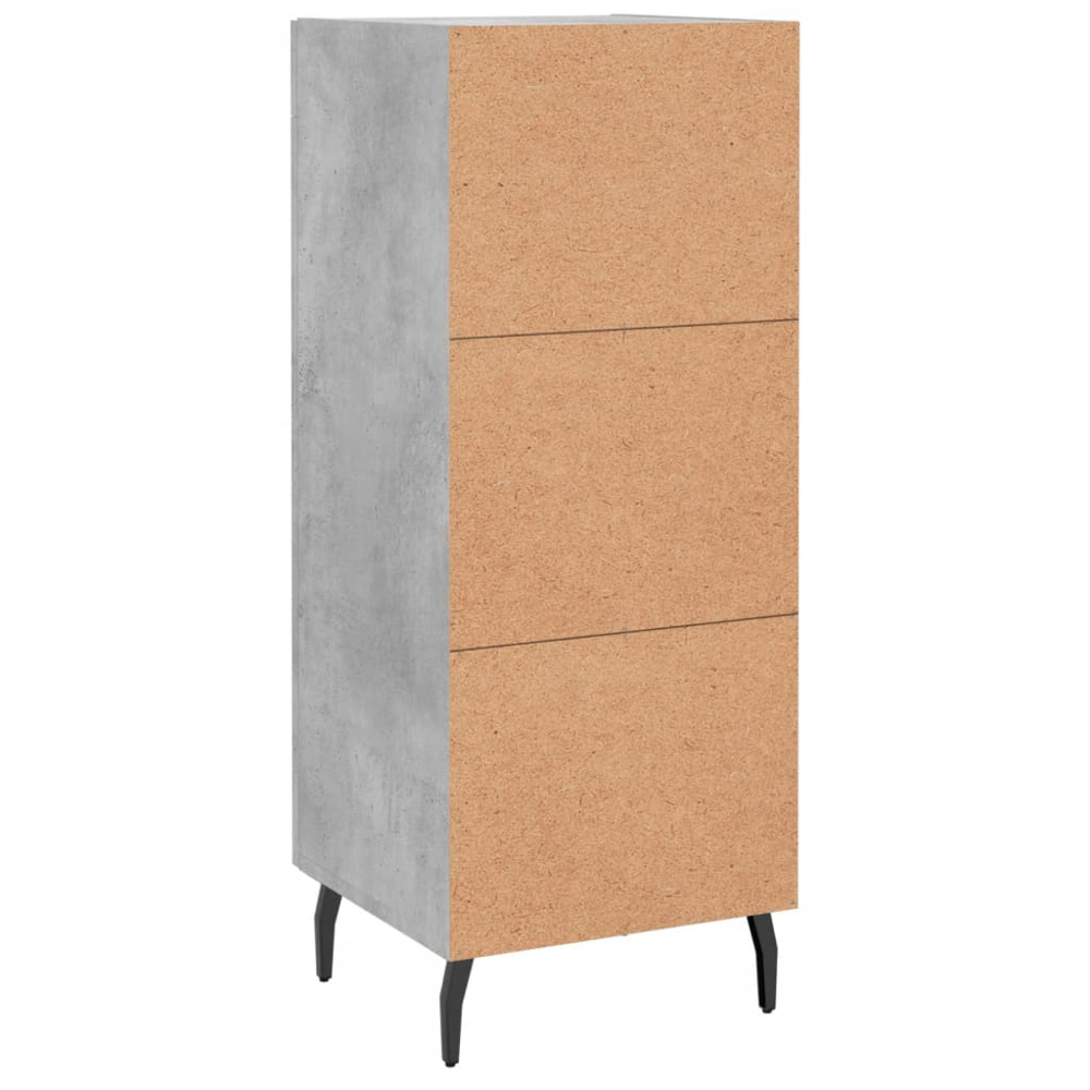 vidaXL Single Door Concrete Grey Sideboard Image 8