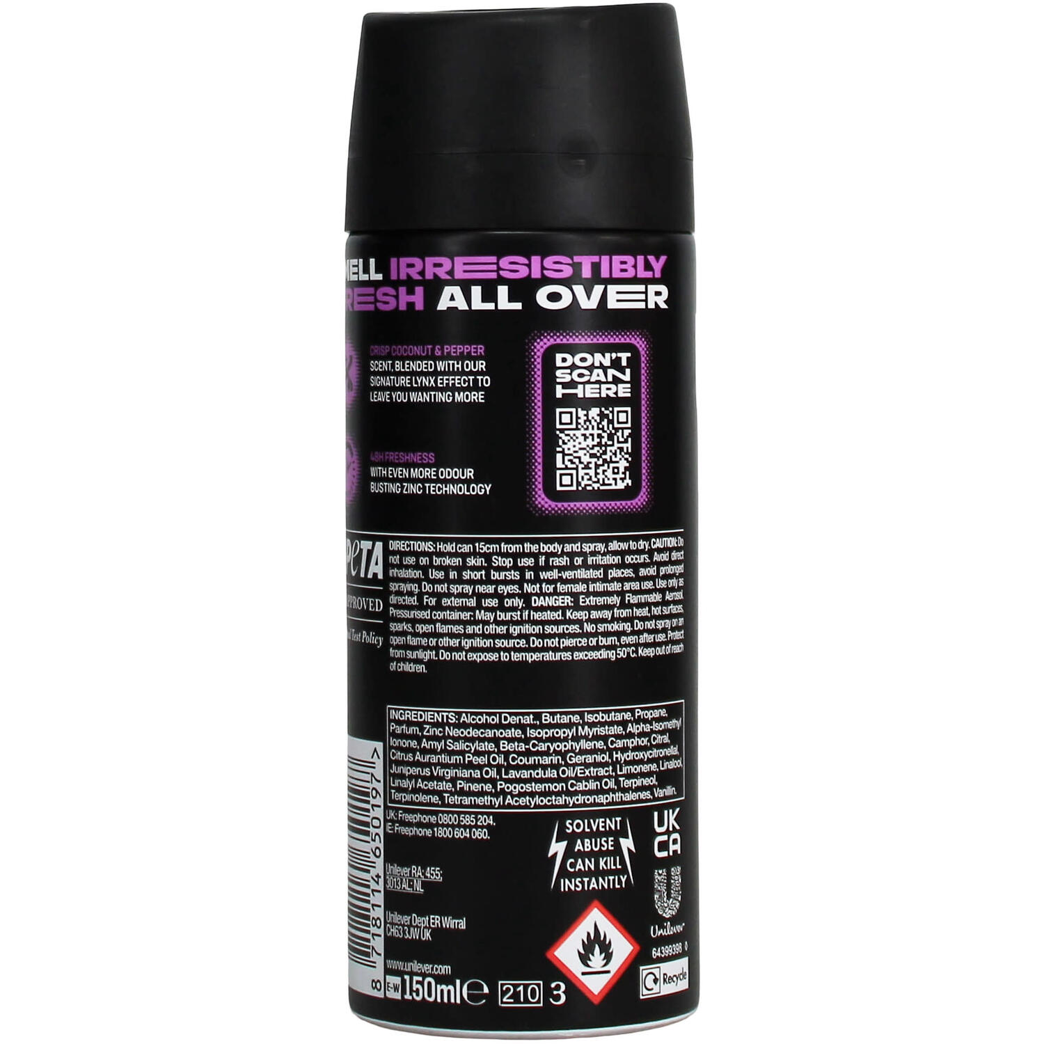 Lynx Excite Deodorant Body Spray 150ml Image 2