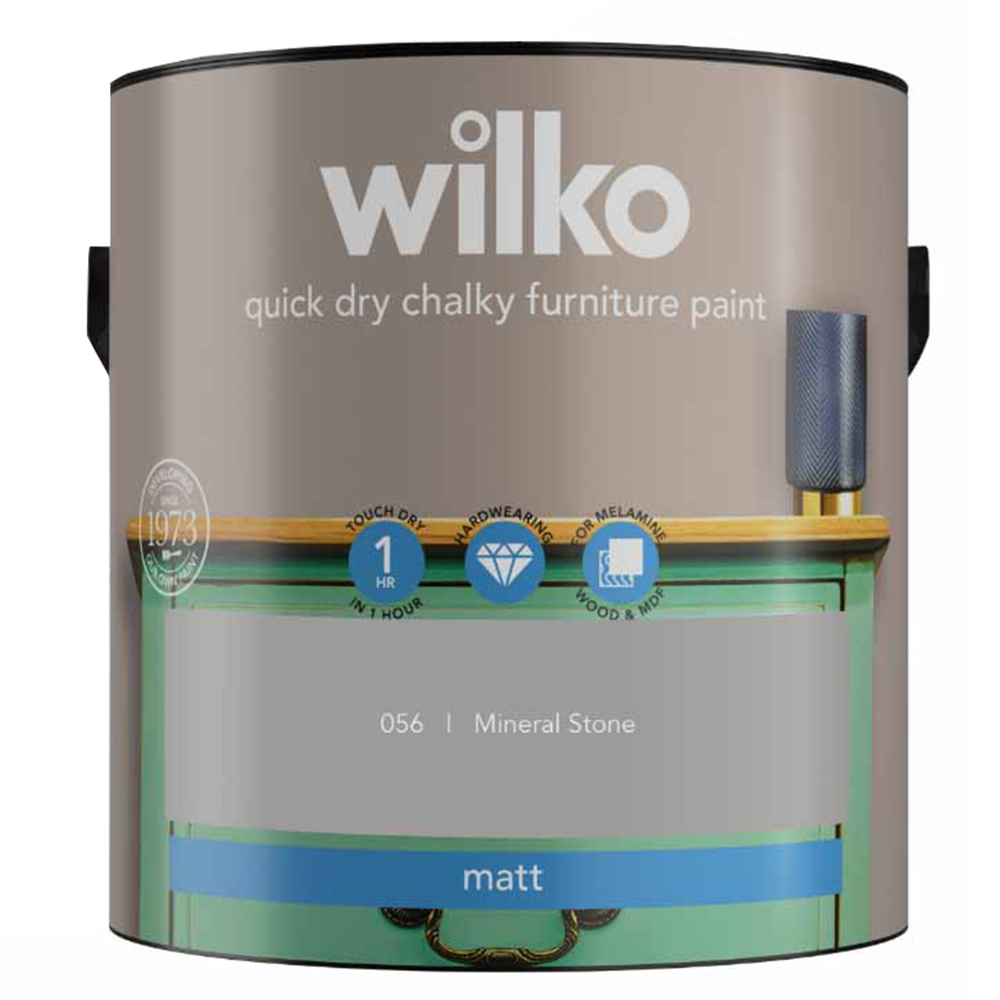 Wilko Quick Dry Mineral Stone Furniture Paint 2.5L Image 2