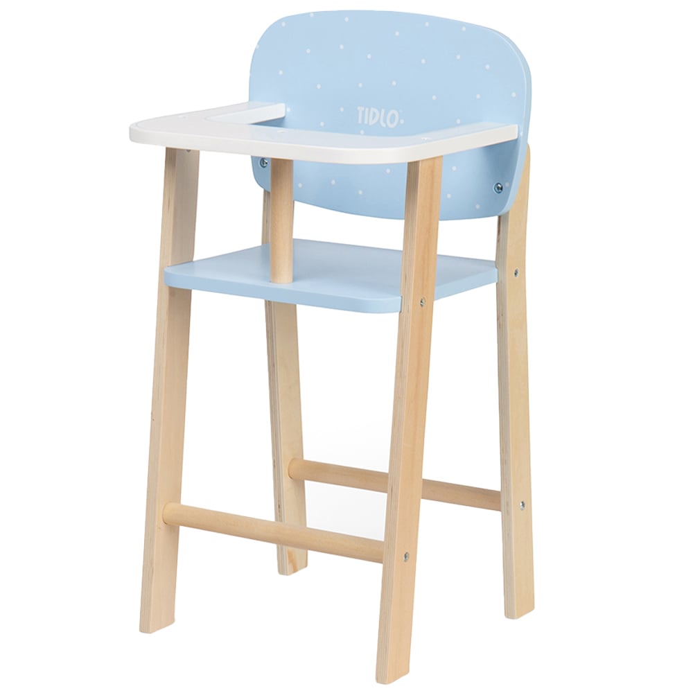 Bigjig Toys Tidlo Dolls High Chair Blue Image 1