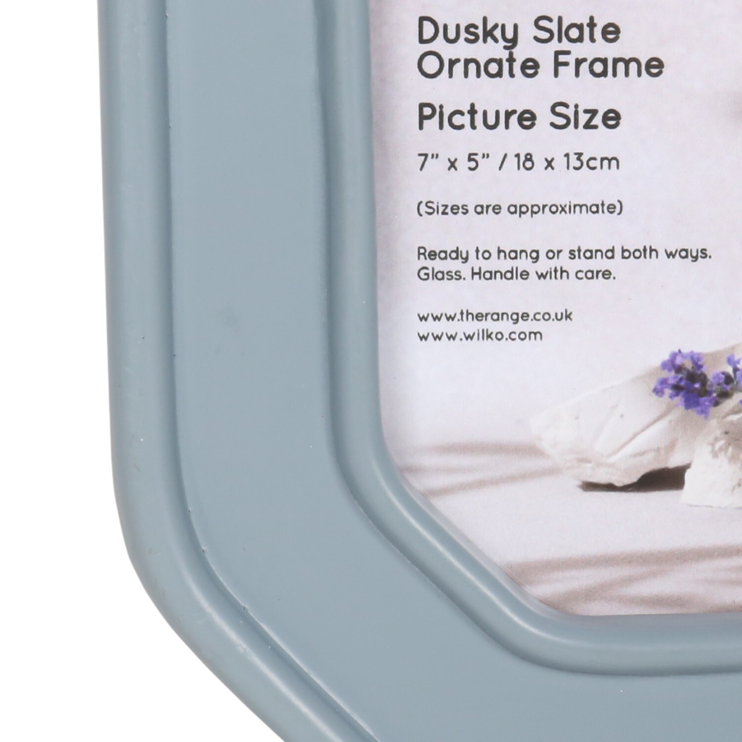 Ornate Photo Frame - Dusky Slate / 7 x 5in Image 4