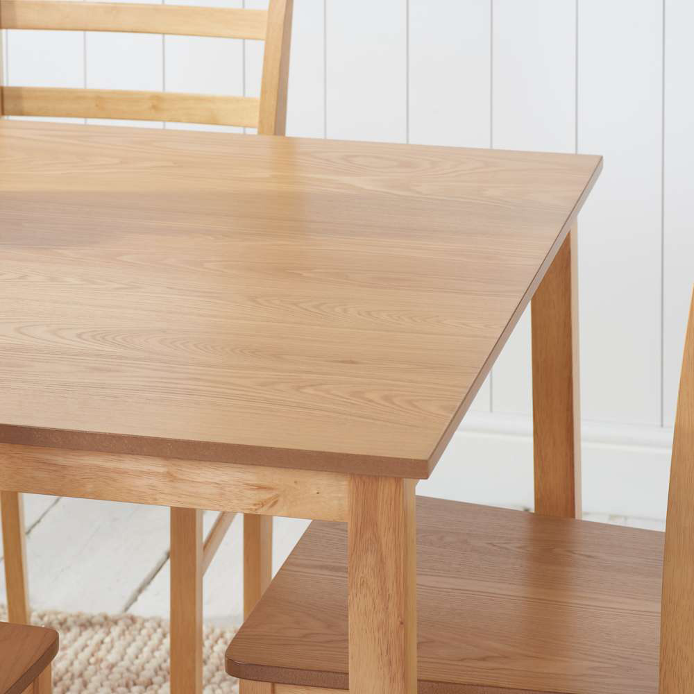 Cottesmore 4 Seater Rectangle Dining Table Oak Image 5