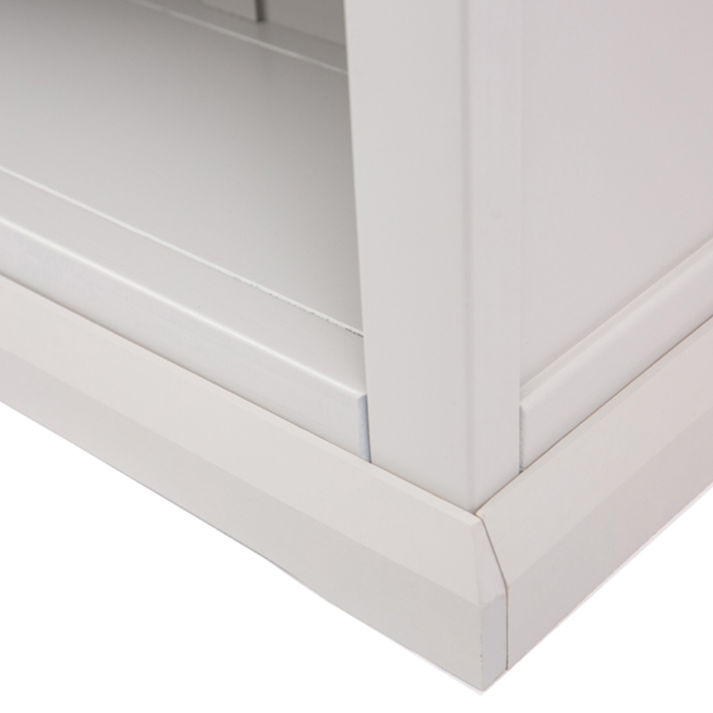 Loreo 4 Shelf Light Grey Wide Bookcase Image 7
