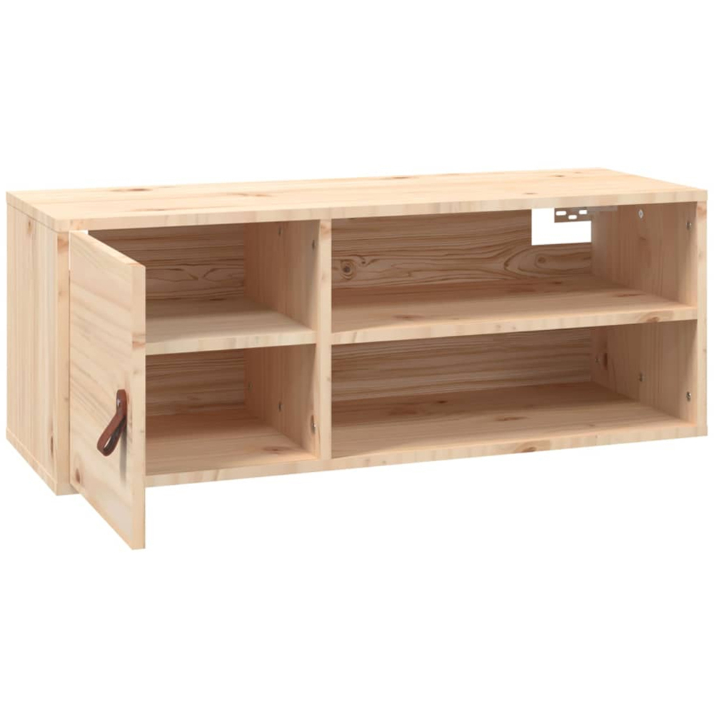 vidaXL Single Door 2 Shelf Natural Wall Cabinet 2 Pack Image 4
