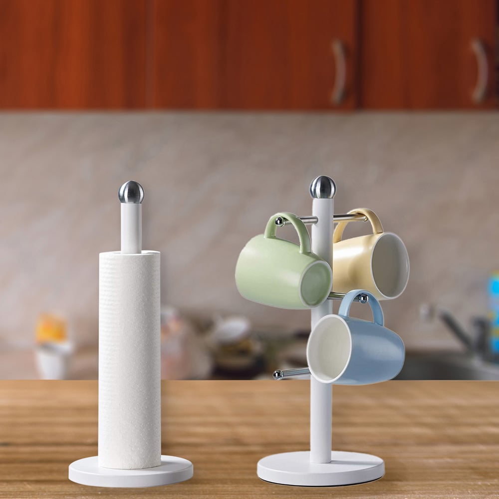 Innoteck Essentials White Matt Stainless Steel Paper Towel Holder Image 2