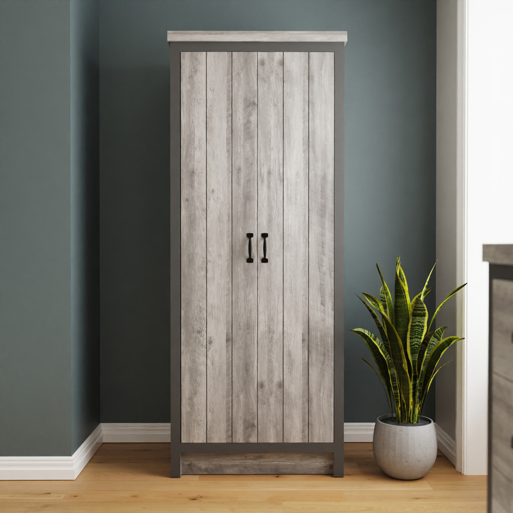 GFW Boston 2 Door Grey Wardrobe Image 7