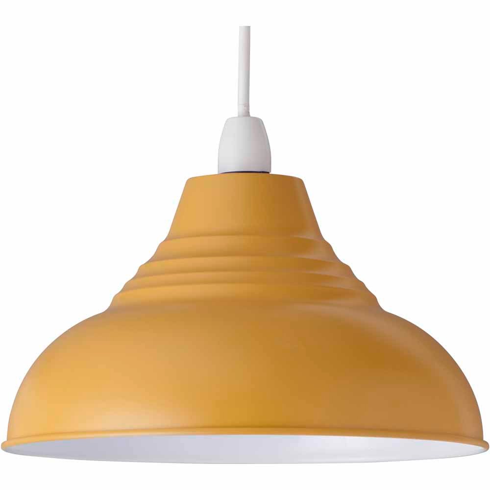 Wilko Mustard Metallic Vintage Pendant Shade Image 1