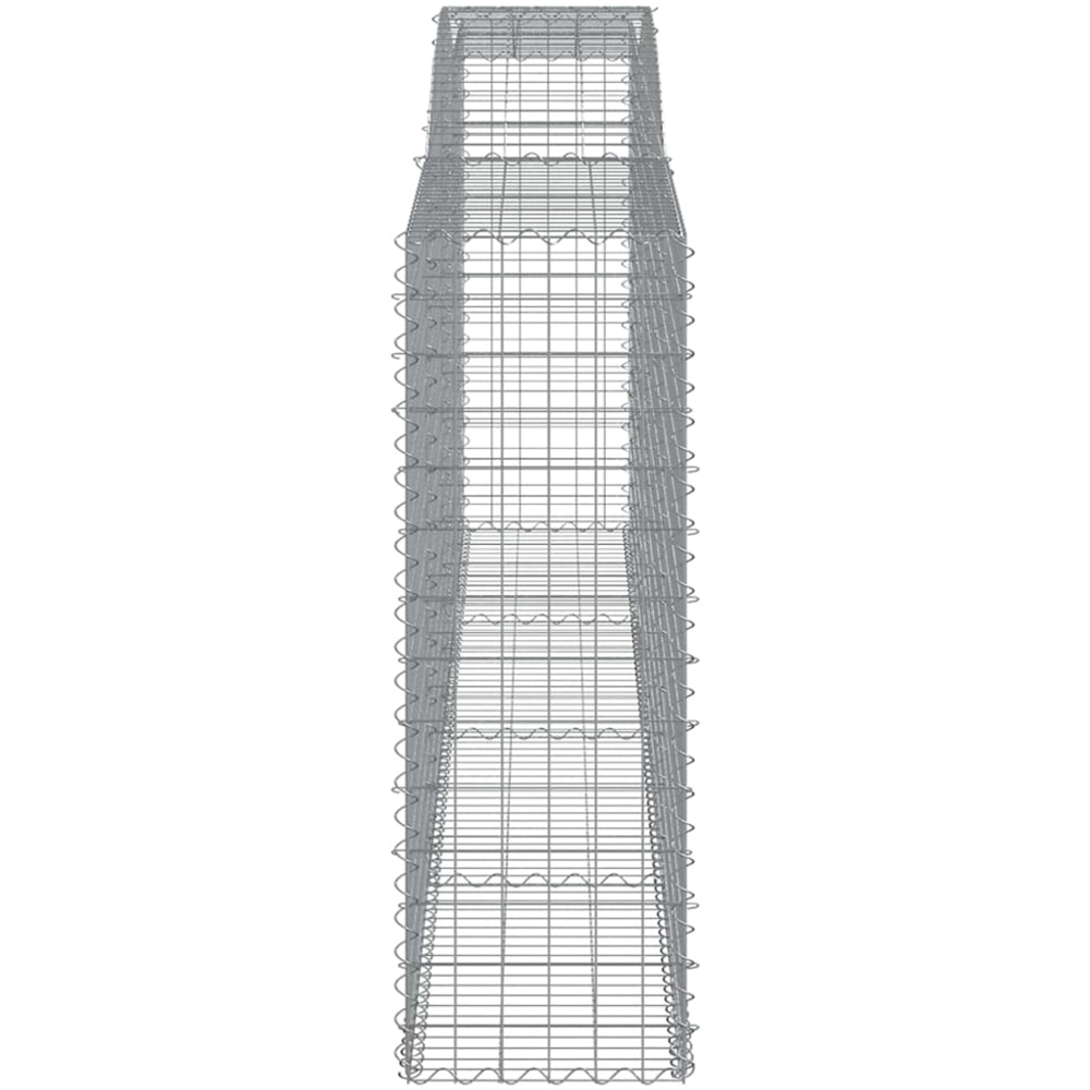 vidaXL Silver Galvanised Iron Gabion Basket 400 x 50 x 140/160cm 8 Pack Image 3