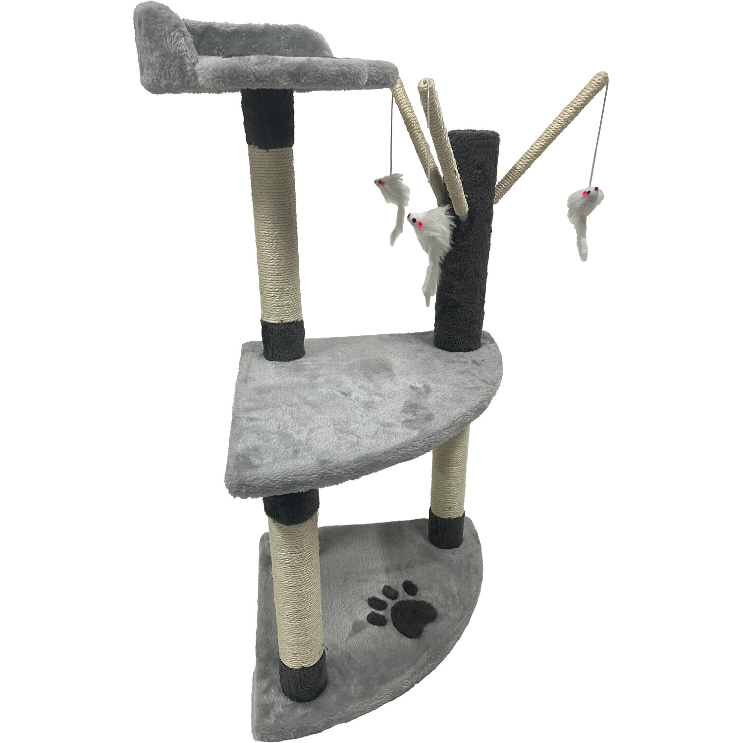 Mullion 3 Tier Cat Post - Grey Image 2