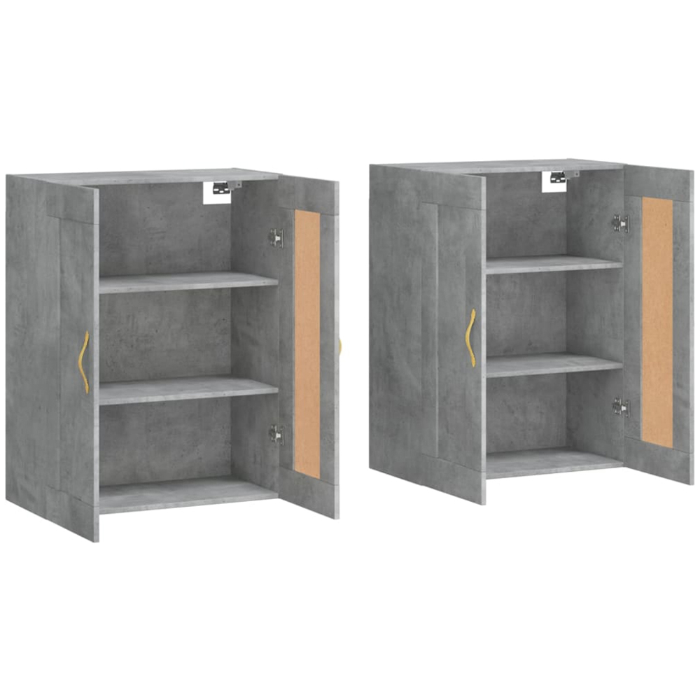 vidaXL 2 Door Concrete Grey Wall Mounted Cabinet 2 Pack Image 4