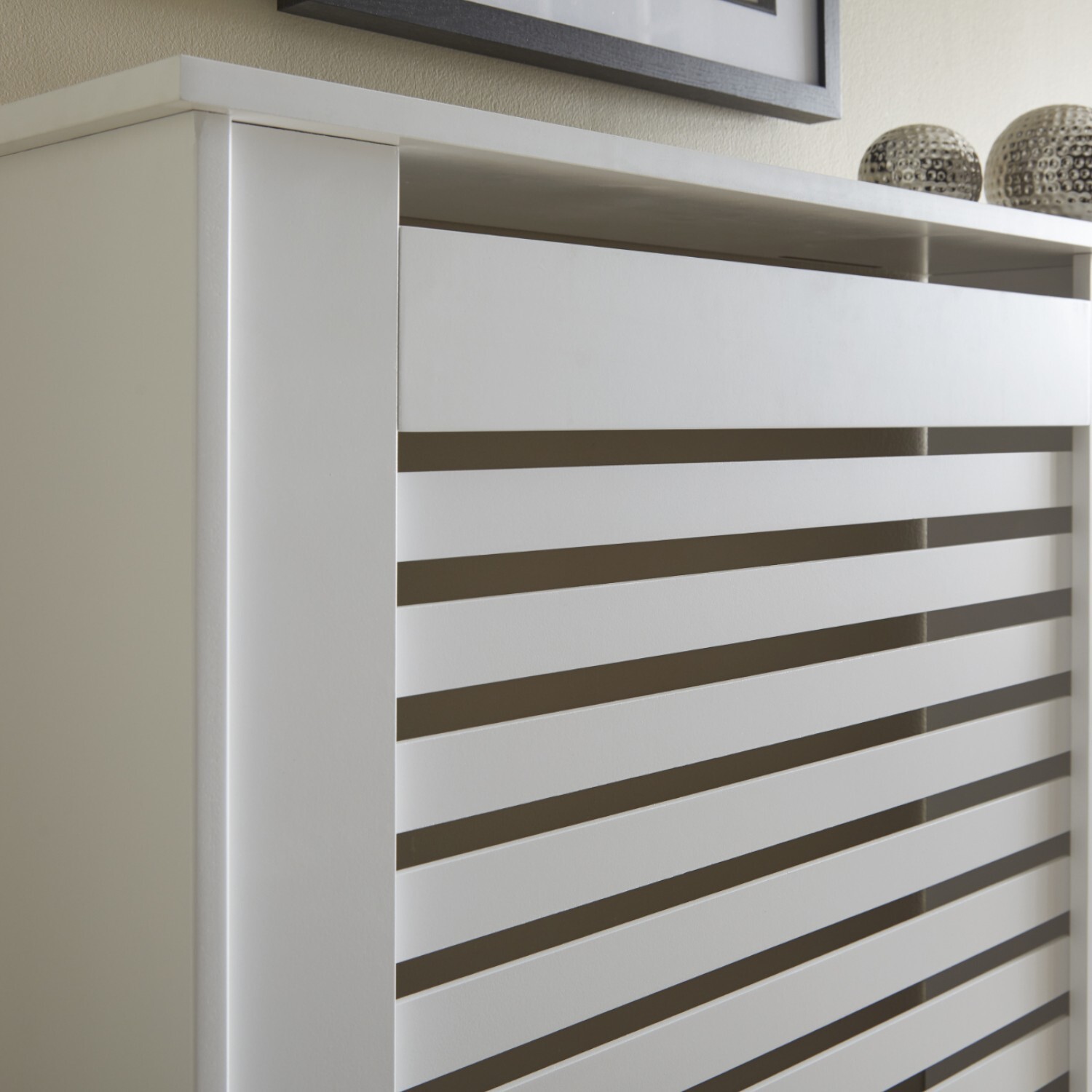 Contemporary Radiator Cabinet White Mini Image 5