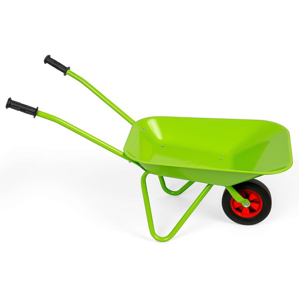 Bigjigs Toys Kids Green Garden Wheelbarrow Image 2