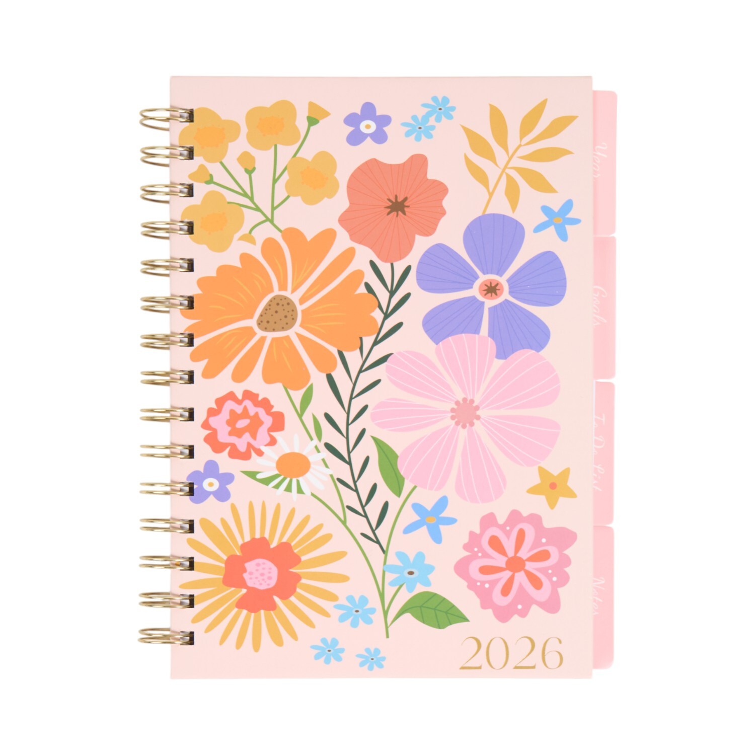 2026 A5 Floral Organiser with Dividers Image 1