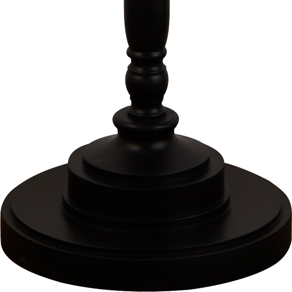 Lighting Collection Baldwin Black Candle Stick Spindle Floor Lamp Base 150cm Image 3