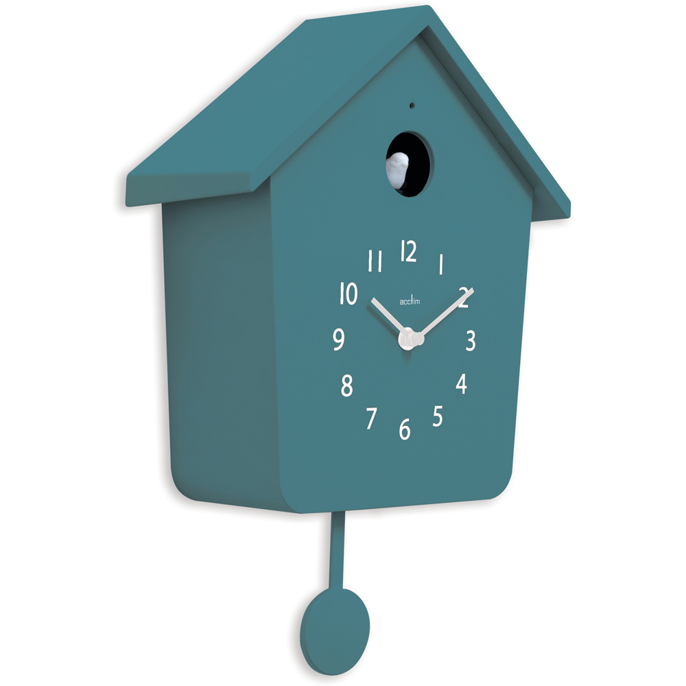 Acctim Casper Lagoon Lighted Pendulum Cuckoo Wall Clock 34cm Image 3
