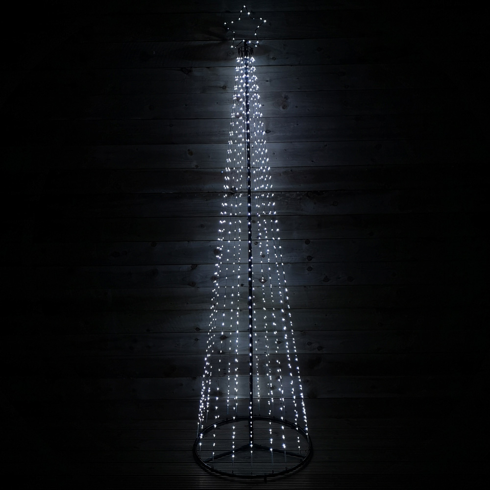 Samuel Alexander Ice White LED Maypole Christmas Tree 8.2ft Image 1