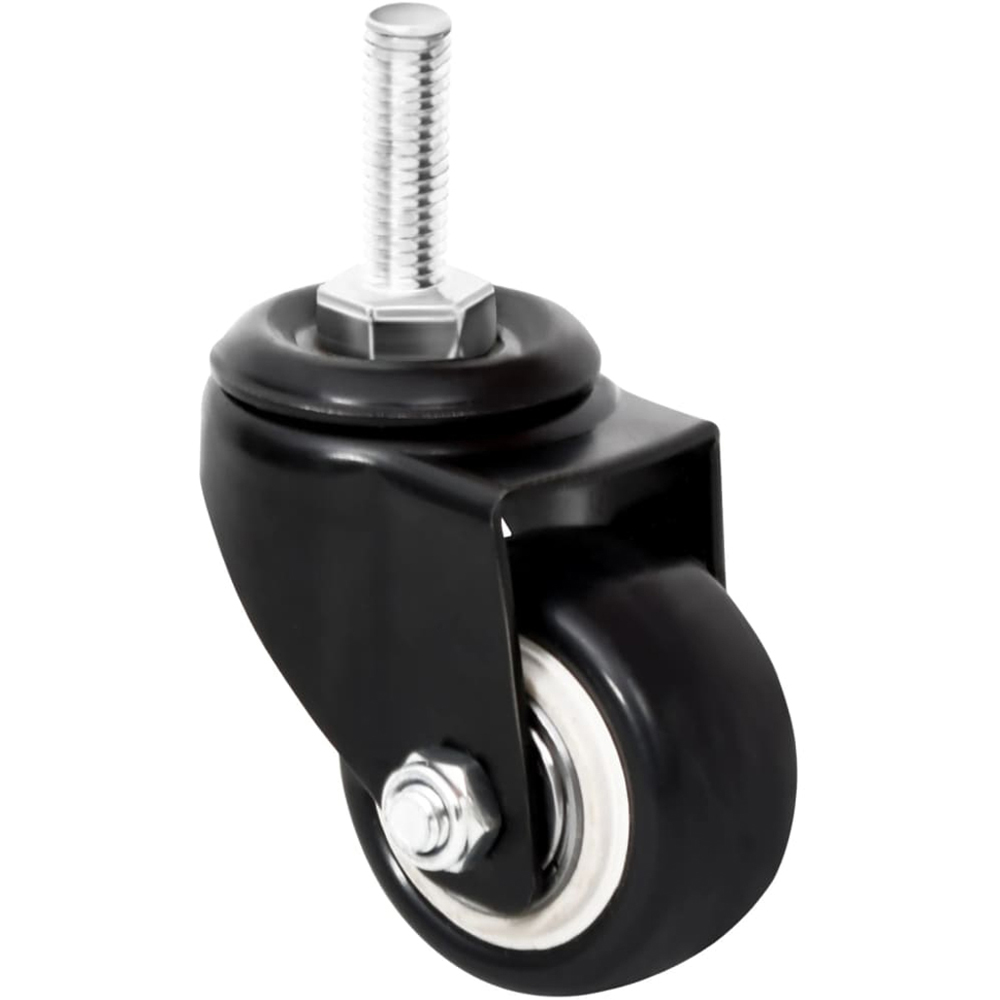 vidaXL Black Raised Garden Bed Wheel 4 Pack Image 3