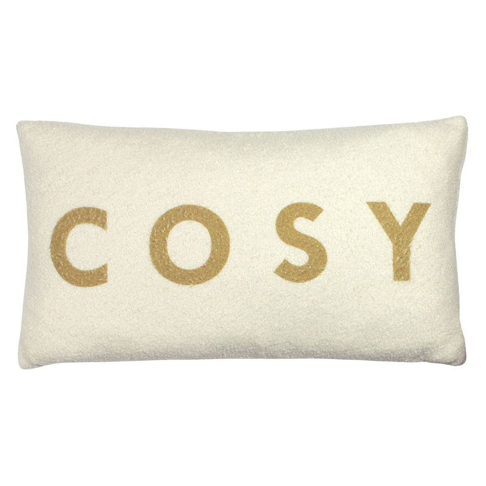 furn. Shearling Natural Cosy Fleece Cushion Image 1