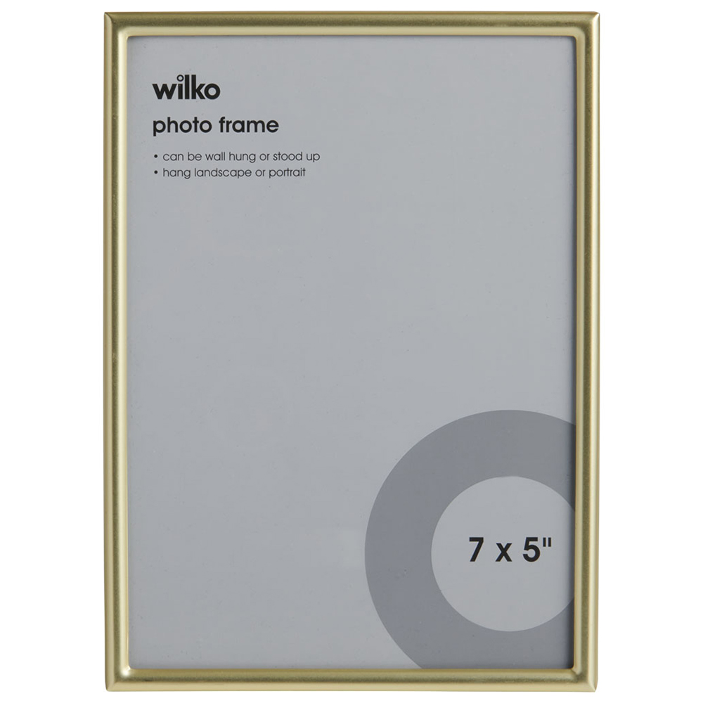 Wilko Narrow Gold Effect Photo Frame 7 x 5inch Image 1