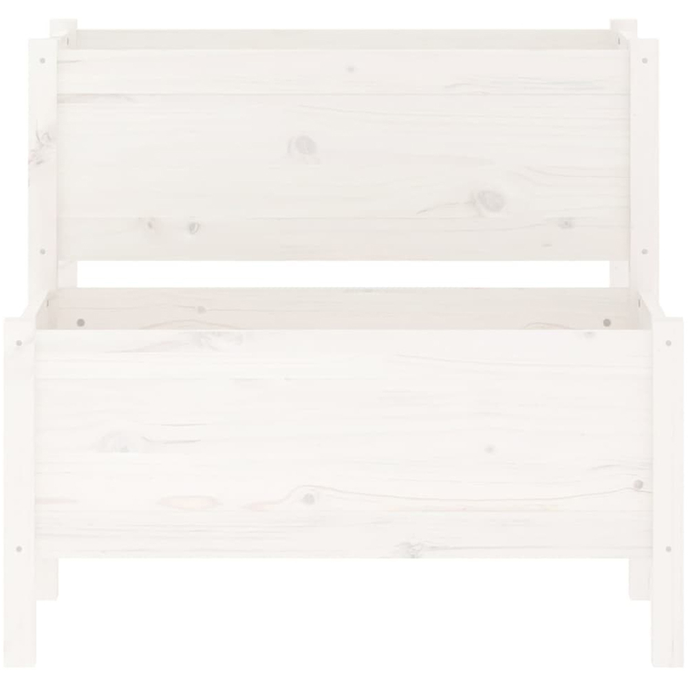 vidaXL 2-Tier White Solid Pine Wood Garden Planter 75 x 84 x 84.5cm Image 3