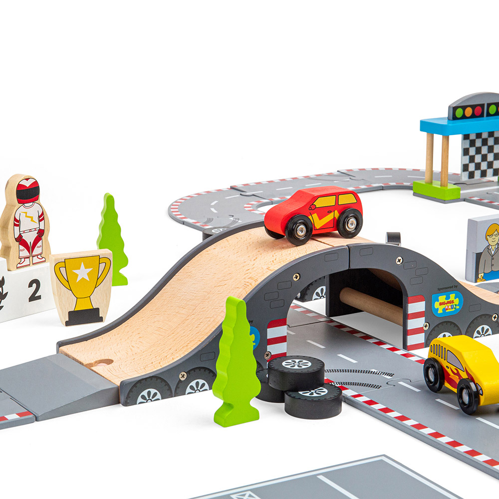 BigJigs Toys Roadway Race Day Image 3