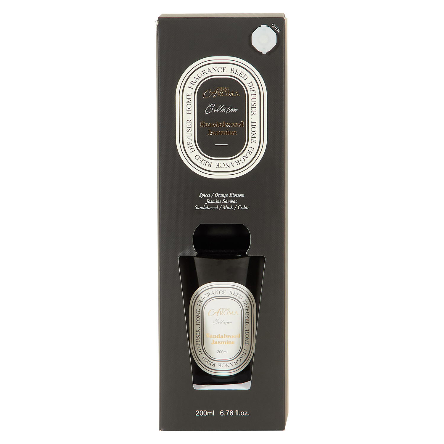 Sandalwood and Jasmine Diffuser - Black Image 1