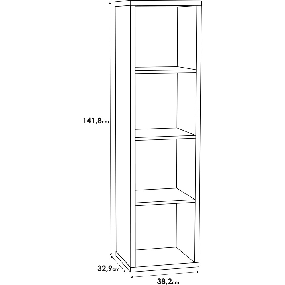 Florence Mauro 3 Shelf Matt White Bookshelf Image 7