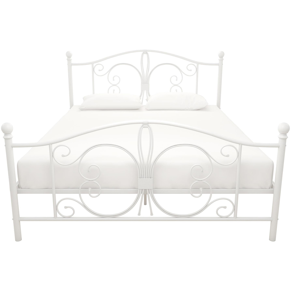 Dorel Bombay King Size White Bed Frame Image 3