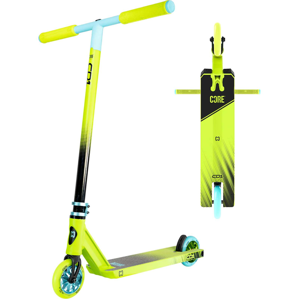 Core CD1 Lime and Blue Stunt Scooter Image 2