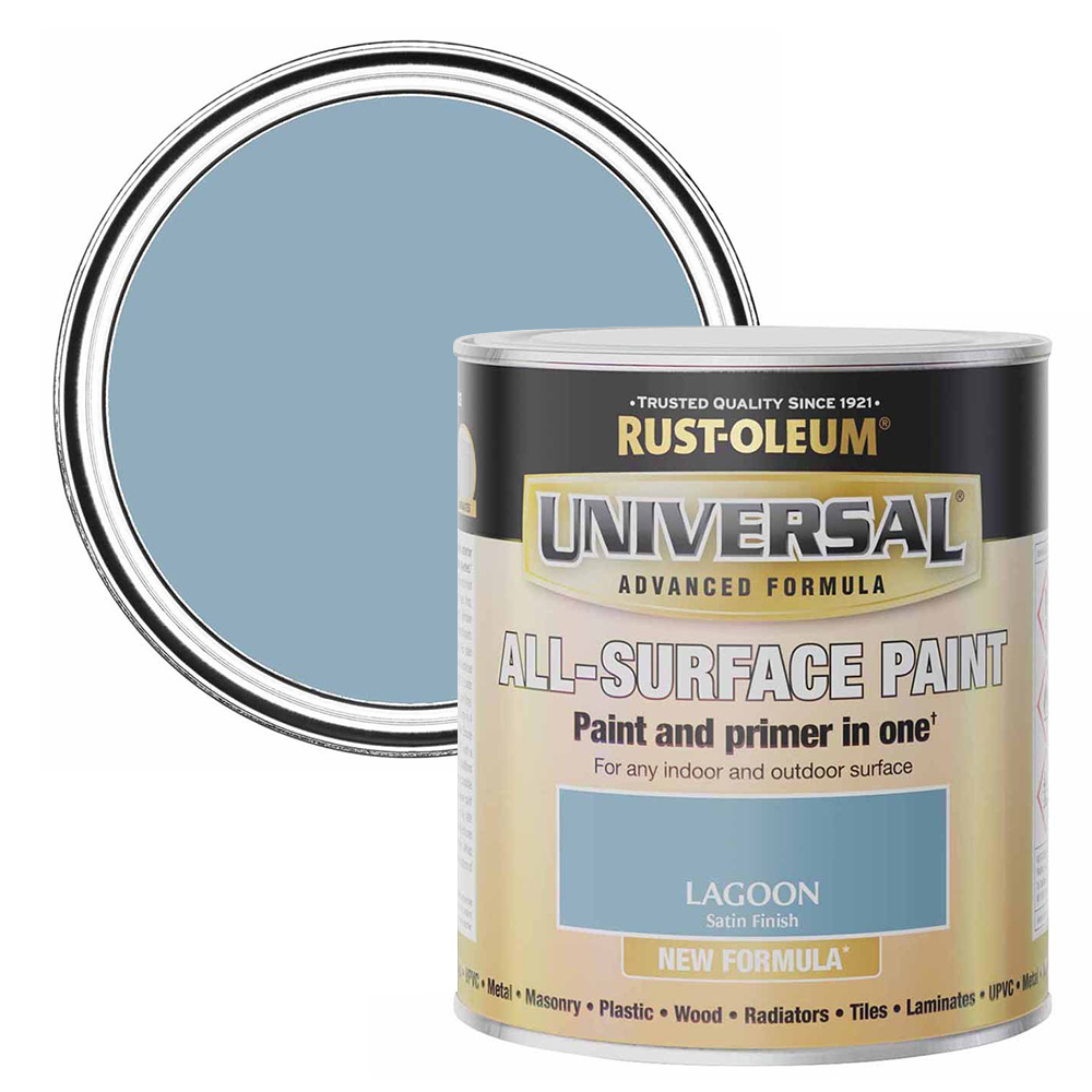 RustOleum Universal Paint Satin Lagoon 750ml Wilko