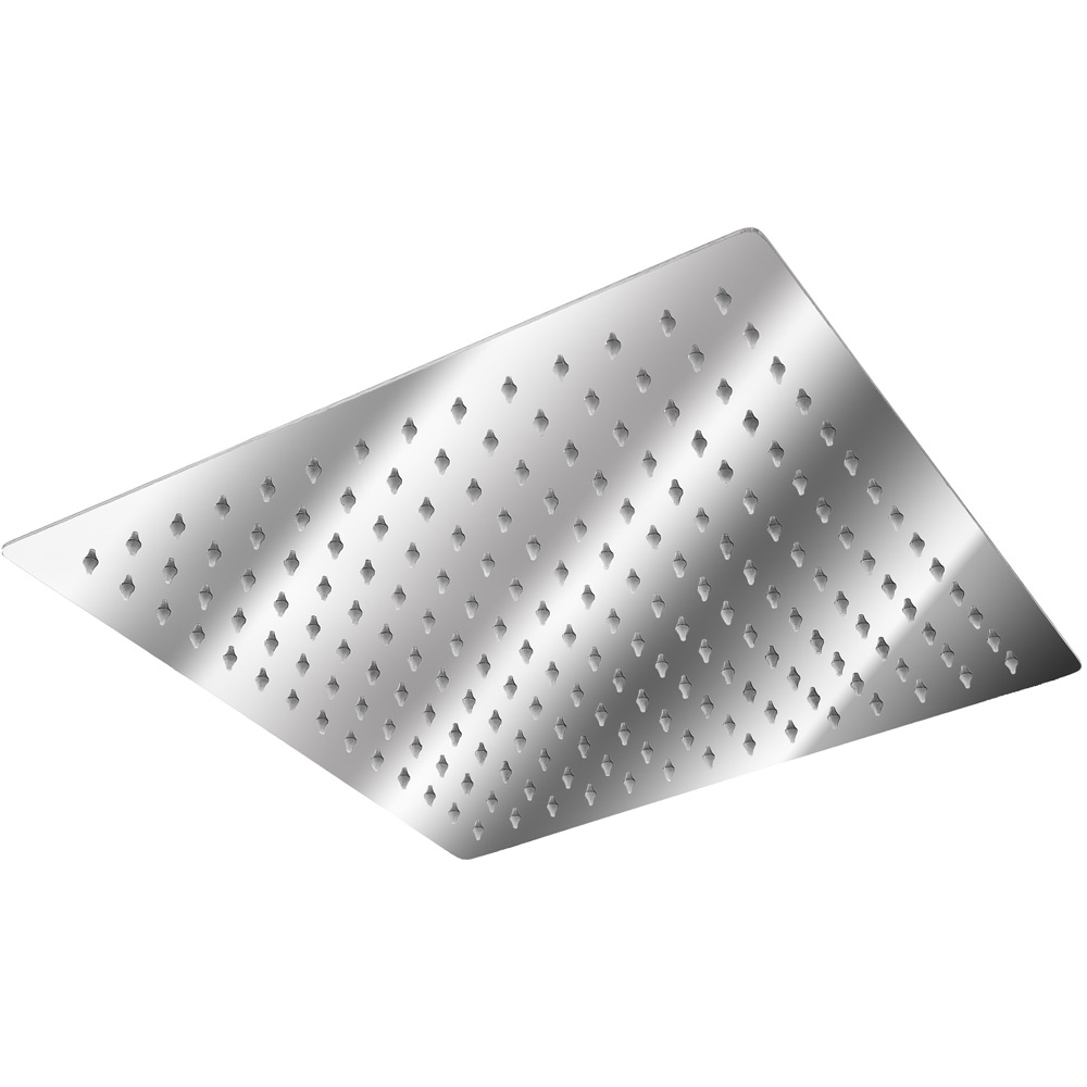 tectake Stainless Steel Square Rain Shower Head 30 x 30cm Image 1