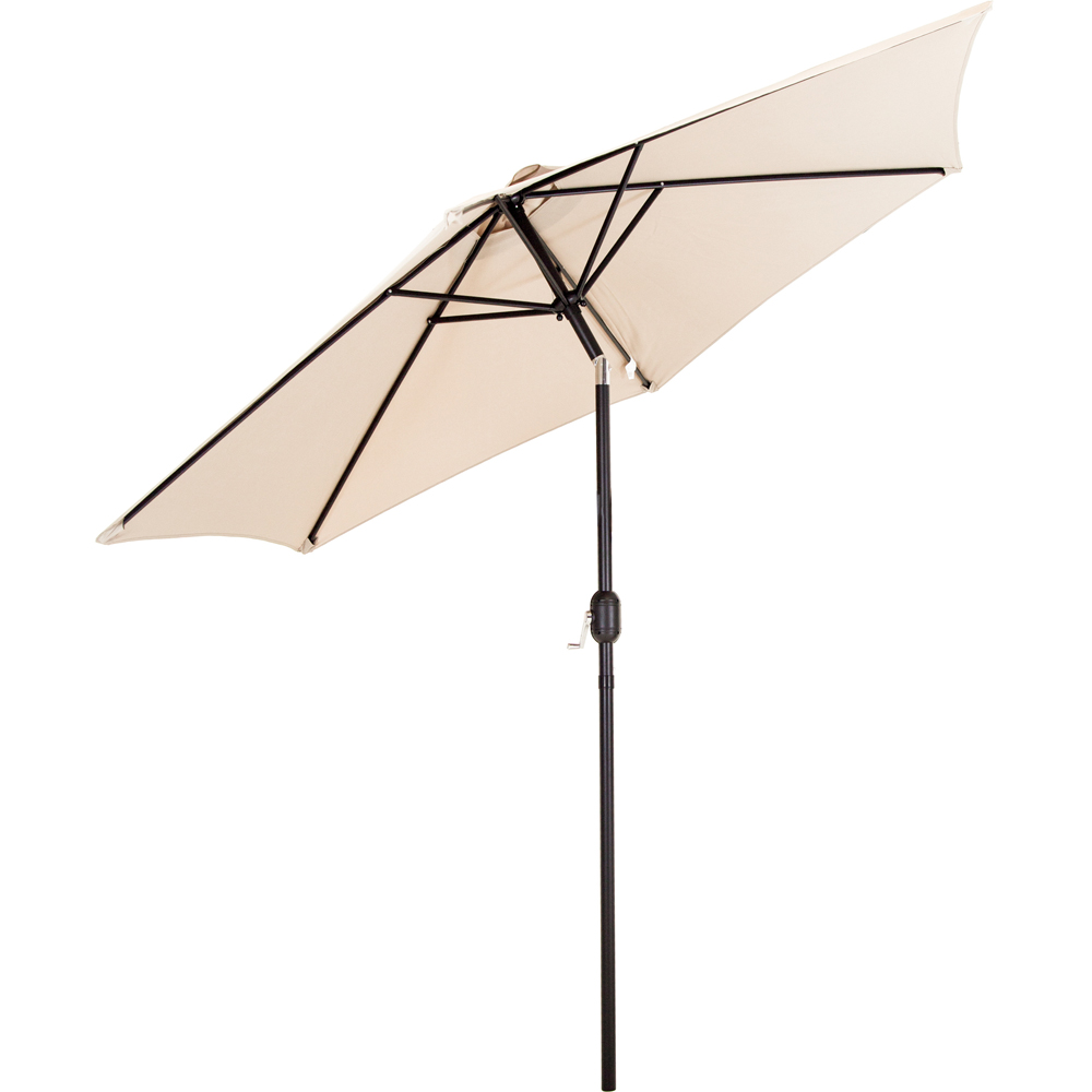 Charles Bentley Cream Metal Crank and Tilt Parasol 2.7m Image 3