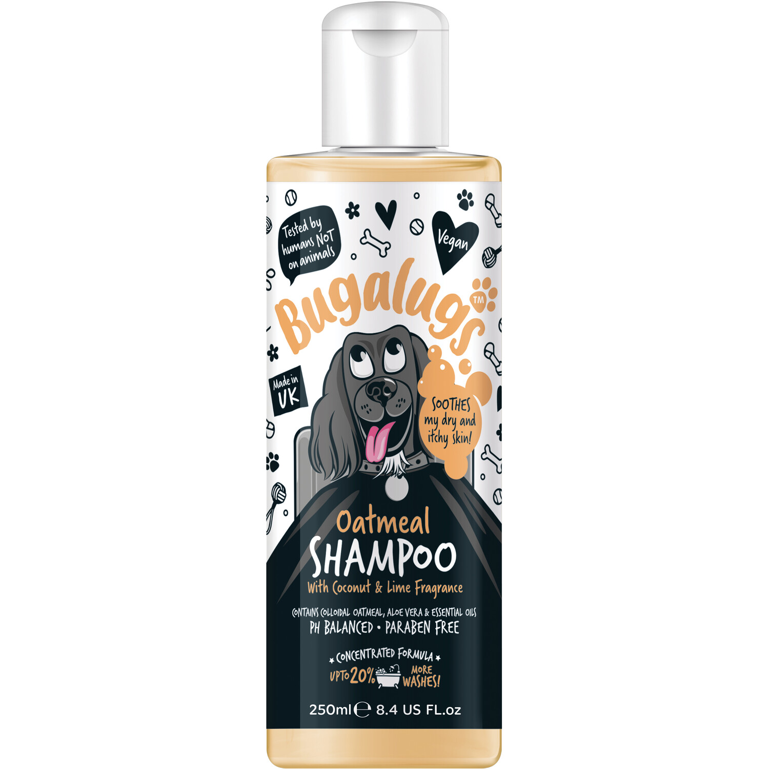 Bugalugs Oatmeal Dog Shampoo 250ml - Orange Image 6