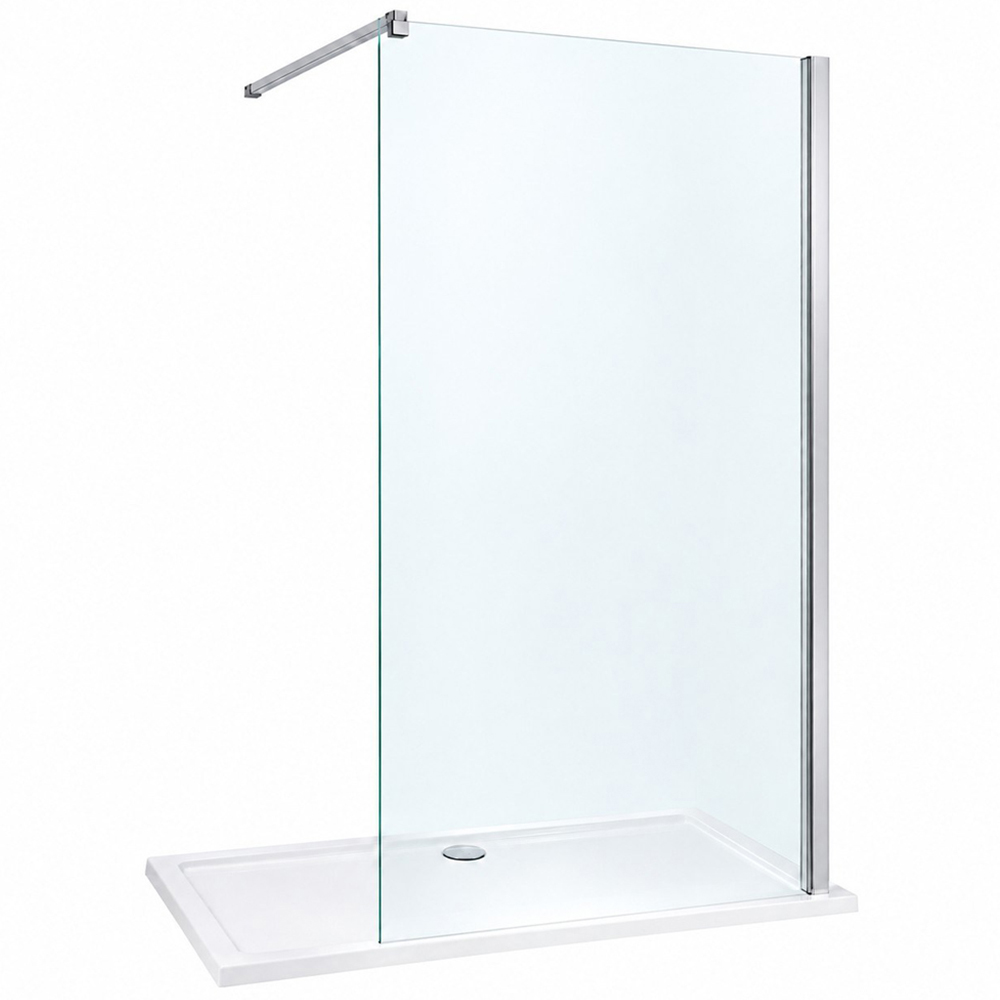 Stech Homes Walk-in Shower Screen with Shower Tray 1000 x 1900mm Image 1