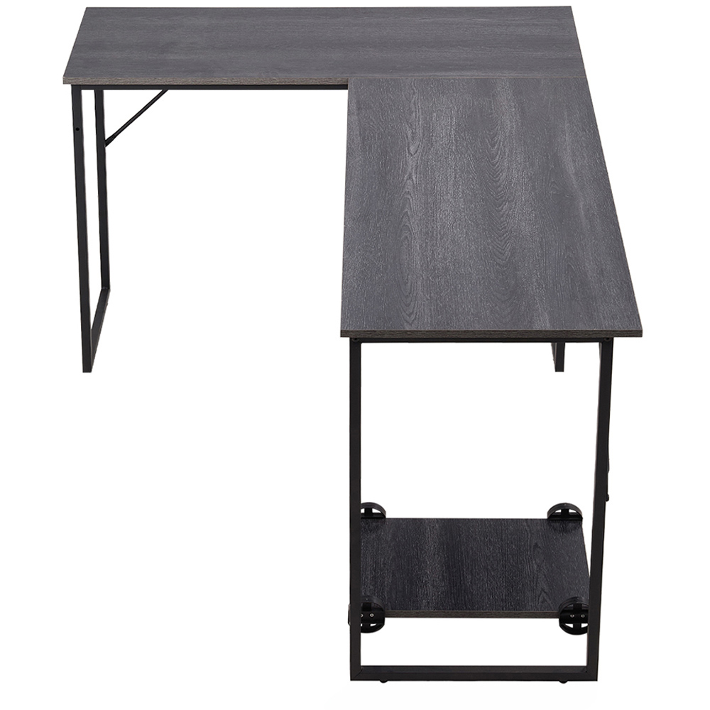 Living and Home L-Shaped Office Desk with Movable Stand Image 3