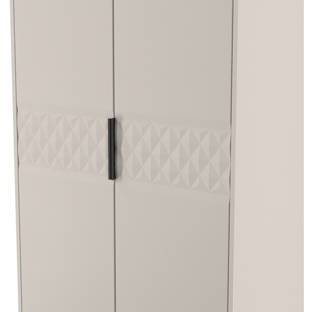 Crowndale Harlequin 2 Door 2 Drawer Kashmir Matt Tall Wardrobe Ready Assembled Image 4