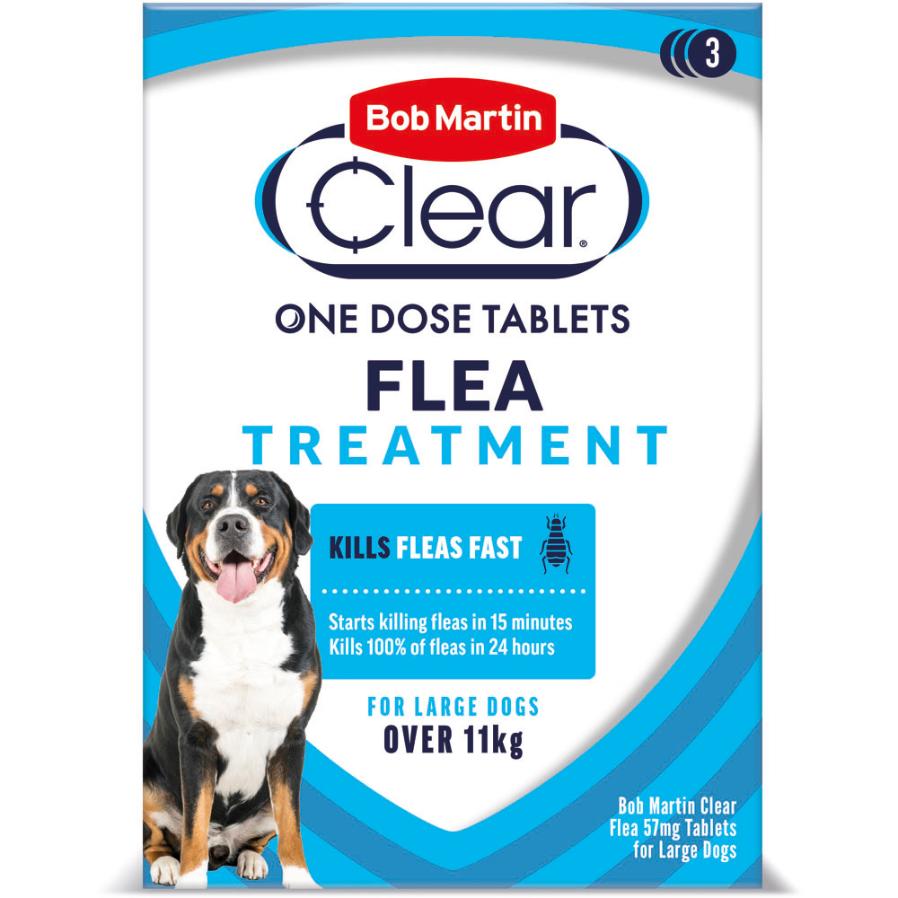 Bob Martin Clear Flea Tablets for Large Dogs 11kg+ Image 1